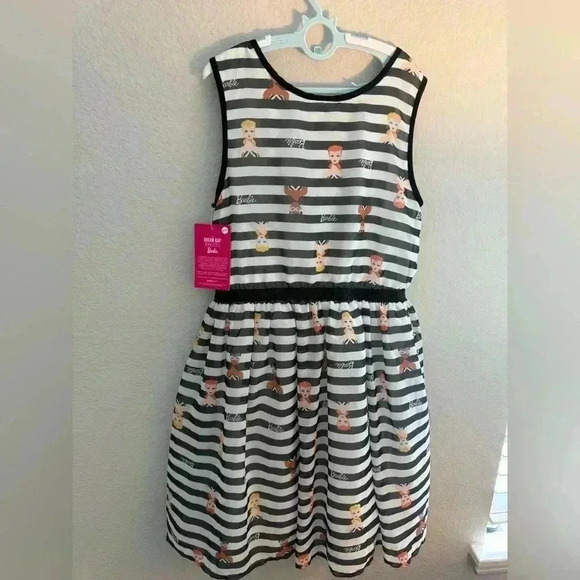 Barbie Dress Girls Size L (10-12) Black White Barbiecore Target NWT - Picture 5 of 7